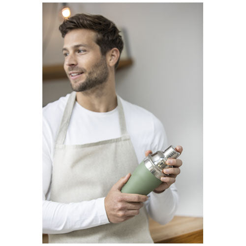 Gaudie Cocktailshaker aus recyceltem Edelstahl, individuell bedruckbar, idealer Werbeartikel von Signalshop.de