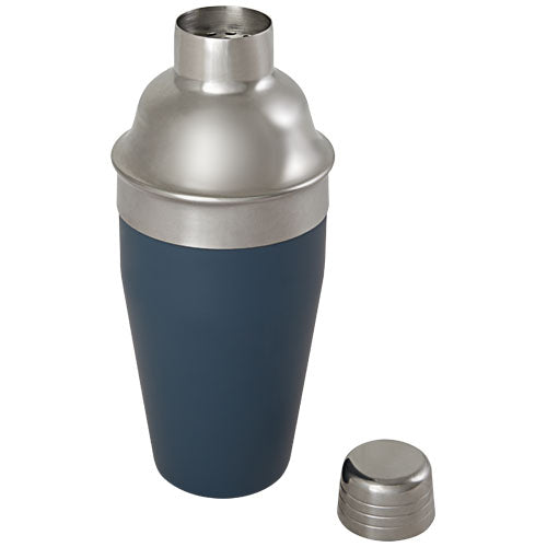 Gaudie Cocktailshaker aus recyceltem Edelstahl, blau, individuell mit Logo gestaltbar, Signalshop.de Werbeartikel.