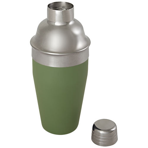 Gaudie Cocktailshaker aus recyceltem Edelstahl in Grün, individuell bedruckbar, Signalshop.de Werbeartikel.