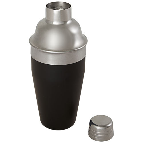 Gaudie Cocktailshaker aus recyceltem Edelstahl, schwarz-silber, individuell bedruckbar, von Signalshop.de, Werbeartikel.