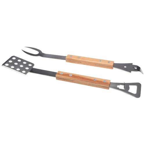 Fajro Grillset aus Holz und Metall, individuell gestaltbar mit Logo, ideal als Werbeartikel von Signalshop.de.
