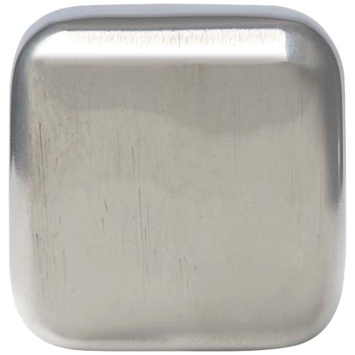 Edelstahl-Eiswürfel von Signalshop.de, quadratisch, individuell gestaltbar, ideal als Werbeartikel und Werbegeschenk.