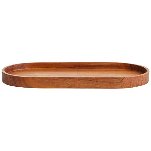 Originalhome Holztablett oval, braun, aus Holz, individuell gestaltbar mit Logo, Signalshop.de Werbeartikel