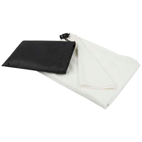 Lucas RPET Sporthandtuch in Wei, 50100 cm, mit Tasche, individuell bedruckbar; Signalshop.de Werbeartikel, Werbegeschenke.