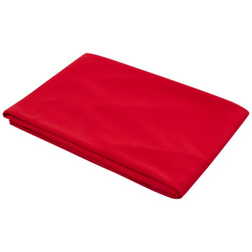 Rotes Lucas RPET Sporthandtuch 50x100 cm, individuell gestaltbar mit Logo, erhältlich bei Signalshop.de für Werbeartikel, Werbegeschenke, Werbemittel, Giveaway.
