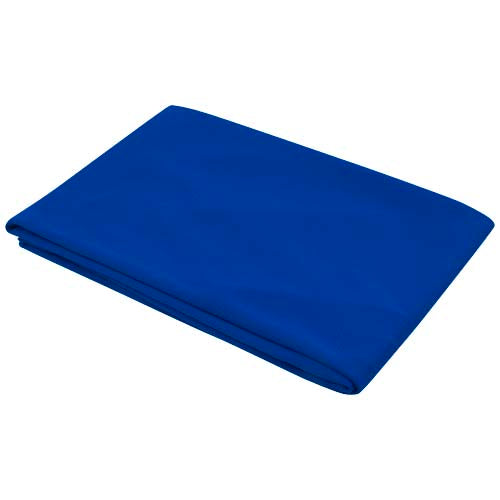 Blaues Lucas RPET Sporthandtuch 50×100 cm von Signalshop.de, individuell mit Logo bedruckbar, Werbeartikel.