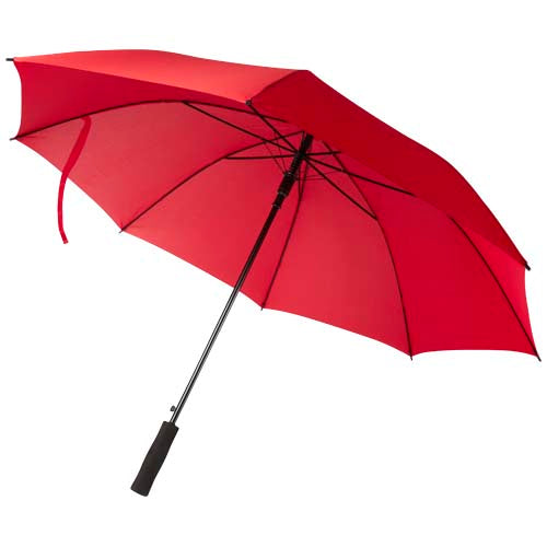 Roter Ibi 27" Regenschirm von Signalshop.de, individuell bedruckbar, ideal als Werbeartikel oder Giveaway.