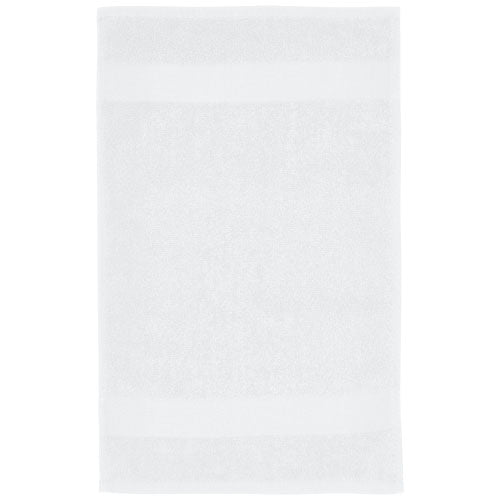 Sophia 450 g/m² Baumwollhandtuch, 30x50 cm, weiß, nachhaltig, Öko-Tex, individuell mit Logo, Signalshop.de Werbeartikel