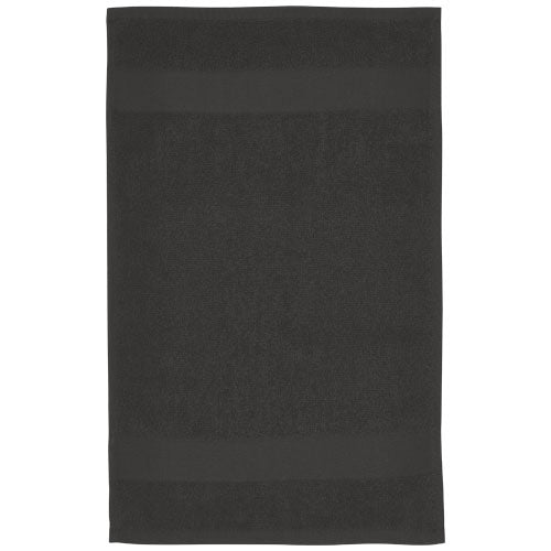 Sophia 450 g/m² Baumwollhandtuch in Schwarz, 30x50 cm, nachhaltig, individuell bedruckbar, Signalshop.de Werbeartikel