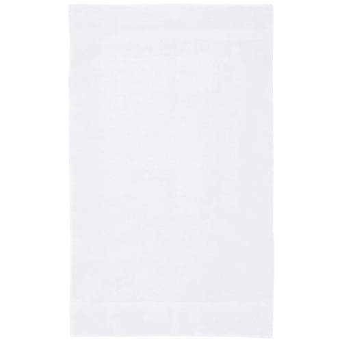 Evelyn 450 g/m² Baumwollhandtuch, weiß, 100x180 cm, individuell mit Logo bedruckbar, erhältlich bei Signalshop.de; nachhaltig, Ökotex, Werbeartikel, Werbegeschenke, Werbemittel, Giveaway.