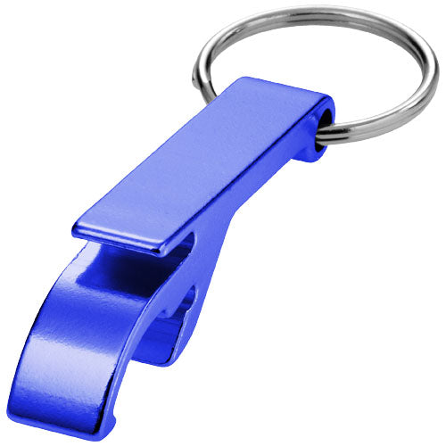 Blauer Tao Schlüsselanhänger mit Flaschenöffner, individuell gestaltbar, Signalshop.de Werbeartikel, Giveaway.
