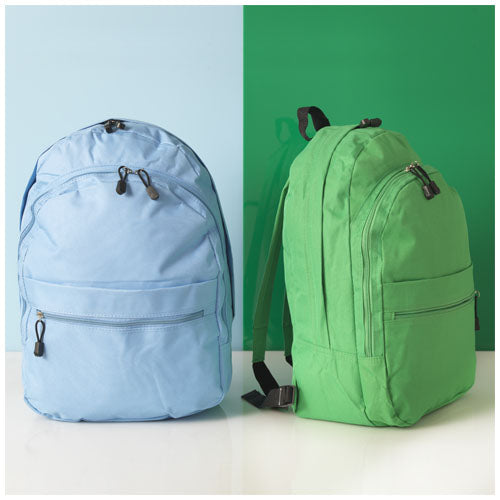 Trend Rucksack 17L in Blau und Grün, individuell gestaltbar, ideal als Werbeartikel bei Signalshop.de.