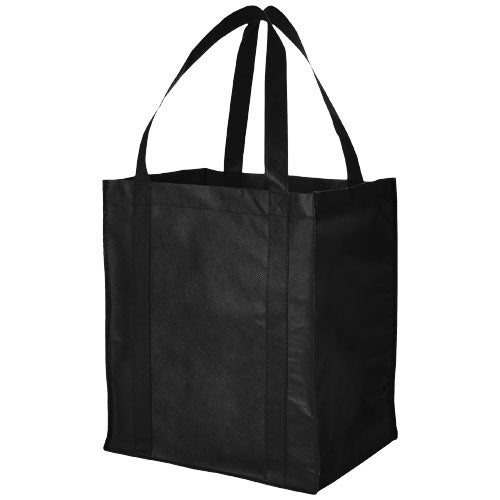 Schwarze Liberty Non Woven Tragetasche 29L, individuell mit Logo bedruckbar, von Signalshop.de, Werbeartikel.
