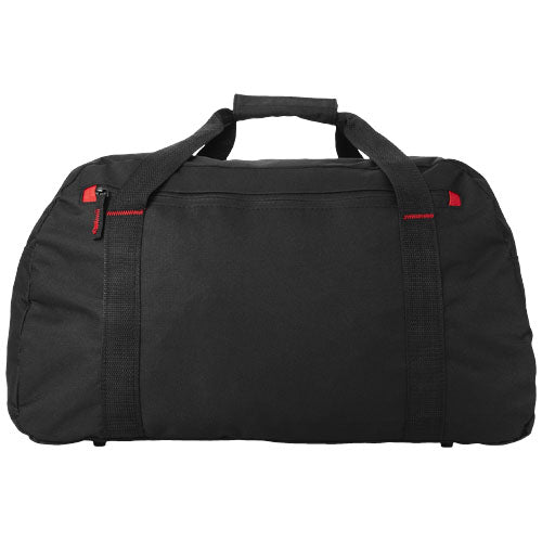 Schwarze Vancouver Reisetasche 35L aus Stoff, individuell bedruckbar, erhältlich bei Signalshop.de für Werbeartikel.