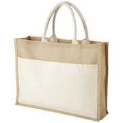 Mumbay Jute Tragetasche 18L, beige, individuell bedruckbar, Werbeartikel von Signalshop.de, ideal als Werbemittel.