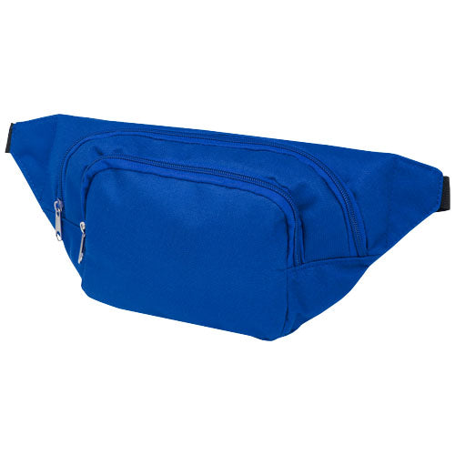 Blaue Santander Gürteltasche aus Stoff, individuell gestaltbar mit Logo, erhältlich bei Signalshop.de; Werbeartikel, Werbegeschenke, Werbemittel, Giveaway.