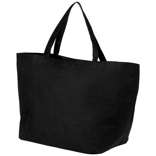 Schwarze Maryville Non Woven Einkaufstasche 28L von Signalshop.de, individuell mit Logo bedruckbar, Werbeartikel.