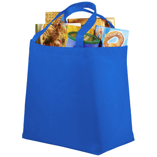 Blaue Maryville Non Woven Einkaufstasche 28L mit Logo bedruckbar, von Signalshop.de, Werbeartikel, Giveaway.