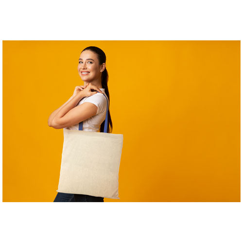 Nevada 100 g/m² Baumwolltasche in Natur, individuell bedruckbar für Werbeartikel bei Signalshop.de, ideal als Werbegeschenk.