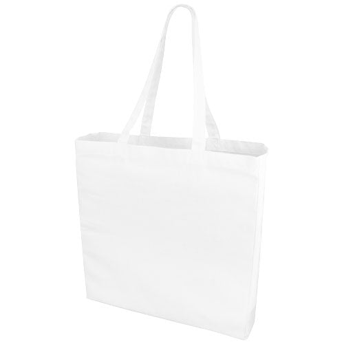 Weiße Baumwolltasche Odessa 220 g/m² von Signalshop.de, individuell bedruckbar, ideal als Werbeartikel oder Werbegeschenk.