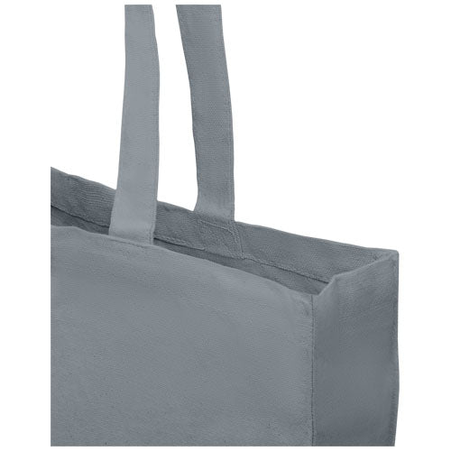 Graue Odessa Baumwolltasche 13L mit langen Henkeln, individuell bedruckbar, von Signalshop.de, ideal als Werbeartikel.