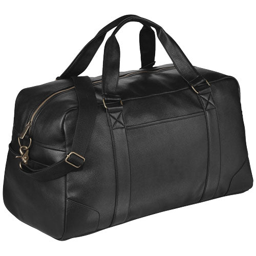 Oxford Weekender Reisetasche 25L aus schwarzem Leder, individuell bedruckbar, bei Signalshop.de, Werbeartikel.