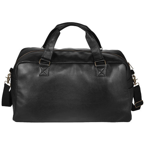 Schwarze Oxford Weekender Reisetasche 25L aus Leder, individuell gestaltbar mit Logo, bei Signalshop.de; Werbeartikel, Werbegeschenke, Werbemittel, Giveaway.