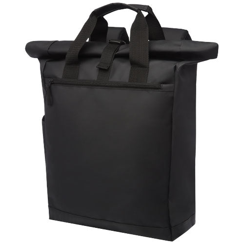 Schwarzer Laptop-Rucksack 23L, wasserabweisend, individuell mit Logo gestaltbar, Signalshop.de Werbeartikel.