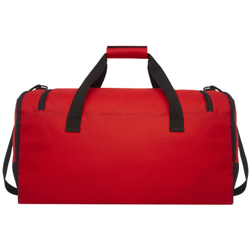 Retrend RPET Reisetasche 40L aus recyceltem Material, rot, individuell mit Logo bedruckbar, Signalshop.de Werbeartikel, Werbegeschenke, Werbemittel, Giveaway.