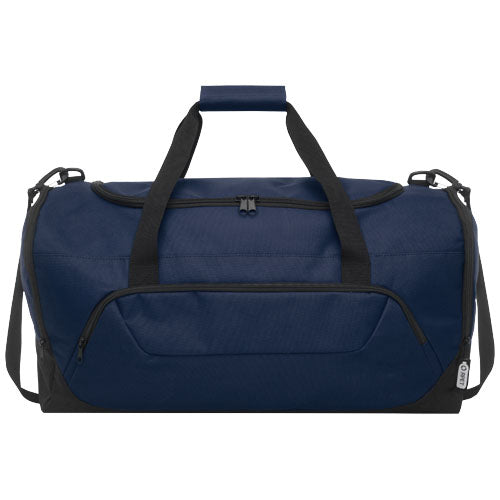Blaue RPET Reisetasche 40L von Signalshop.de, recyceltes Material, individuell bedruckbar, Werbeartikel.