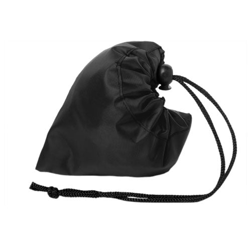Schwarze faltbare RPET Tragetasche von Signalshop.de, individuell bedruckbar; ideal als nachhaltiger Werbeartikel.