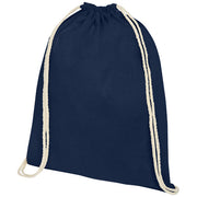 Marineblauer Baumwollturnbeutel 5L mit Kordelzug von Signalshop.de, individuell bedruckbar, Werbegeschenke.