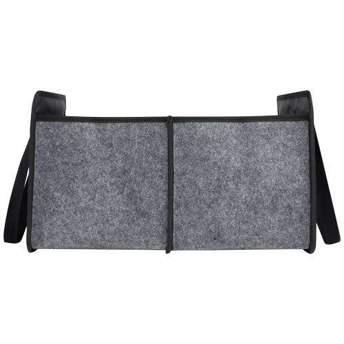 Felta faltbarer Auto-Organizer aus grauem GRS-Filz, individuell mit Logo, von Signalshop.de; Werbeartikel, Werbegeschenke, Werbemittel, Giveaway