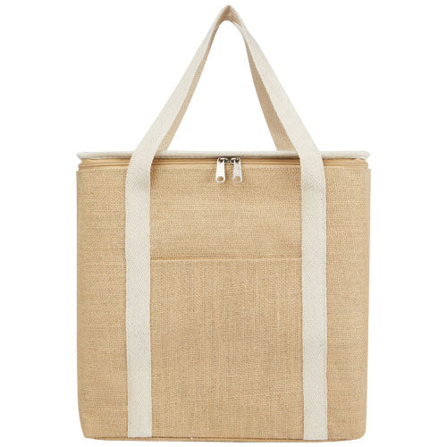 Juta 300 g/m² Jute Kühltragetasche 19 L in Beige von Signalshop.de, individuell bedruckbar, ideal als Werbeartikel, Werbegeschenke.