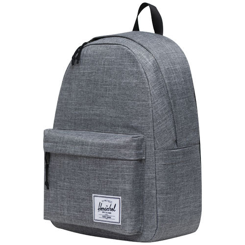 Grauer Herschel Classic™ recycelter Laptop-Rucksack mit Logo, 26 L, Signalshop.de Werbeartikel, individuell gestaltbar.