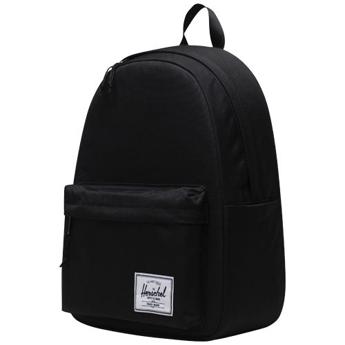 Schwarzer Herschel Classic™ recycelter Laptop-Rucksack 26 L mit Logo, nachhaltig, von Signalshop.de, Werbeartikel-Giveaway.