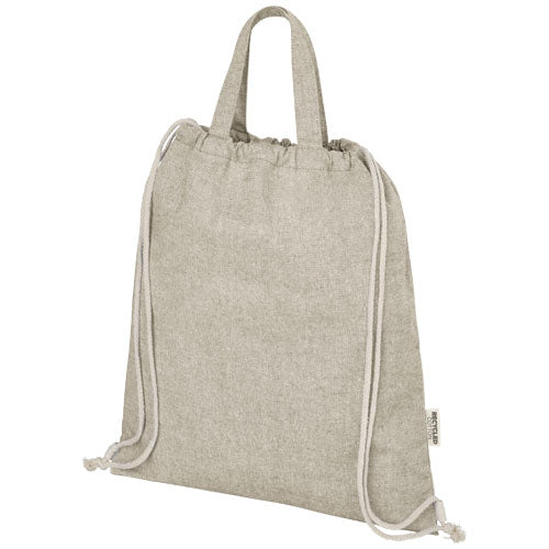 Pheebs 150 g/m² Aware™ recycelter Turnbeutel, beige mit Kordelzug, individuell gestaltbar, bei Signalshop.de. Werbeartikel, Werbegeschenke, Werbemittel, Giveaway.