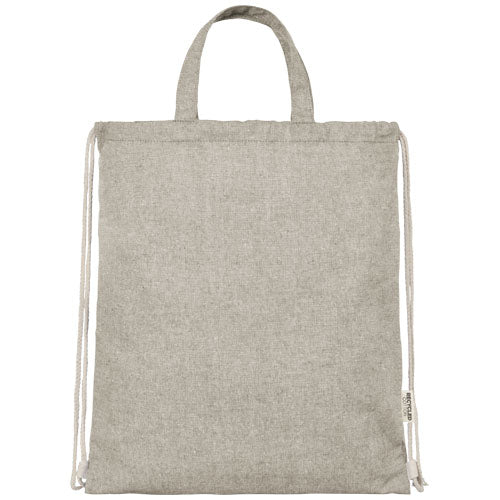 Pheebs recycelter Turnbeutel aus 150 g/m² Material, beige, individuell gestaltbar mit Logo bei Signalshop.de, Werbeartikel.
