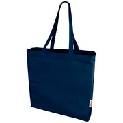 Odessa recycelte Baumwolltragetasche 13L in Blau, individuell mit Logo bedruckbar, bei Signalshop.de Werbeartikel.
