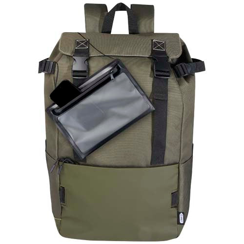 Roam GRS recycelter modularer Rucksack in Olivgrün mit Laptopfach, individuell bedruckbar bei Signalshop.de, Werbeartikel, Werbegeschenke, Werbemittel, Giveaway.