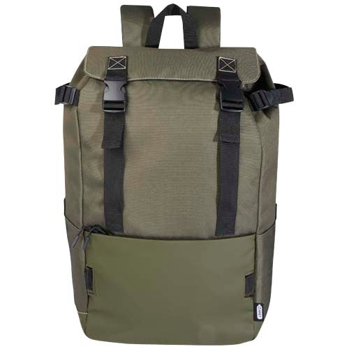 Roam GRS recycelter modularer Rucksack in Grün, individuell mit Logo von Signalshop.de bedruckbar, nachhaltig.