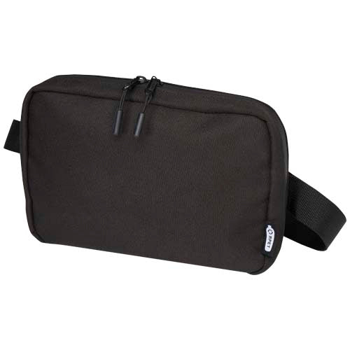 Recycelte modulare Kulturtasche in Schwarz, individuell gestaltbar mit Logo, Signalshop.de Werbeartikel Giveaway.