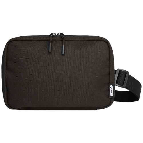 Roam GRS recycelte modulare Kulturtasche in Schwarz von Signalshop.de, individuell bedruckbar, ideal als Werbeartikel.