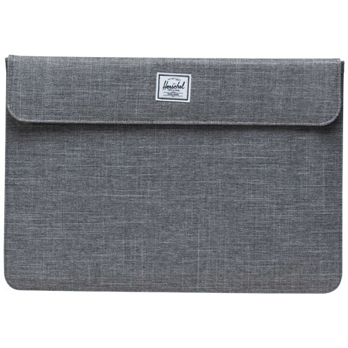 Graue Herschel Spokane Laptophülle 15–16 Zoll aus recyceltem Material, individuell bedruckbar, bei Signalshop.de