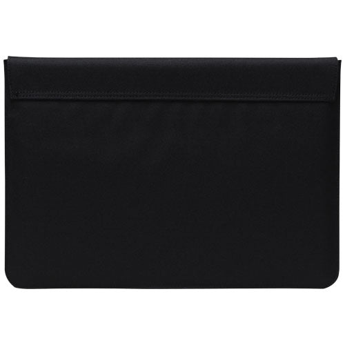 Schwarze Herschel Spokane 15–16" Laptophülle, nachhaltig, individuell bedruckbar, Signalshop.de Werbeartikel.