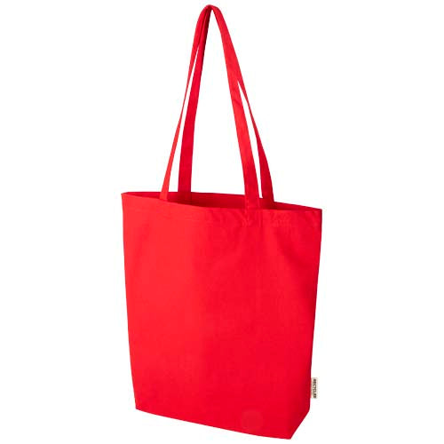 Rote Florida Tragetasche 270 g/m², 10L, aus Baumwolle, individuell bedruckbar mit Logo, erhältlich bei Signalshop.de, idealer Werbeartikel, Werbegeschenk oder Werbemittel.
