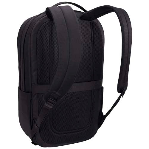 Schwarzer Case Logic Invigo 15,6" Laptop-Rucksack 25L, recyceltes Material, individuell bedruckbar bei Signalshop.de, idealer Werbeartikel, Werbegeschenk, Werbemittel, Giveaway.