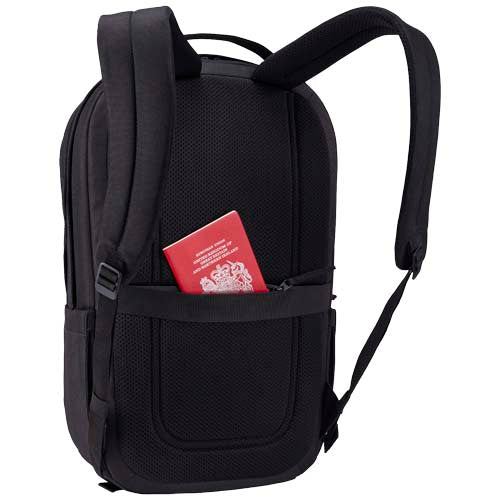 Schwarzer Case Logic Invigo 15,6" Rucksack, 25L, recycelt, individuell mit Logo bedruckbar, Signalshop.de Werbeartikel.
