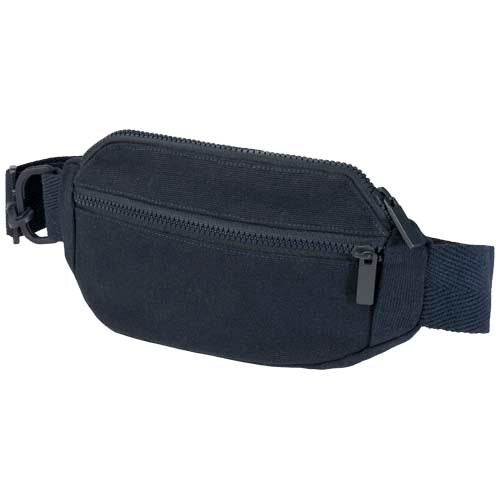 Schwarze Crescent Umhängetasche aus recyceltem Material, individuell bedruckbar, erhältlich bei Signalshop.de. Werbeartikel, Werbegeschenke, Werbemittel, Giveaway.