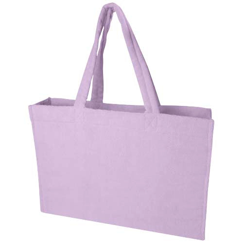 Lila Siam GRS-recycelte Strandtragetasche aus Frottee 13 L, individuell bedruckbar, Signalshop.de Werbeartikel.